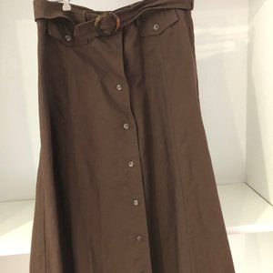 Safari style button up skirt